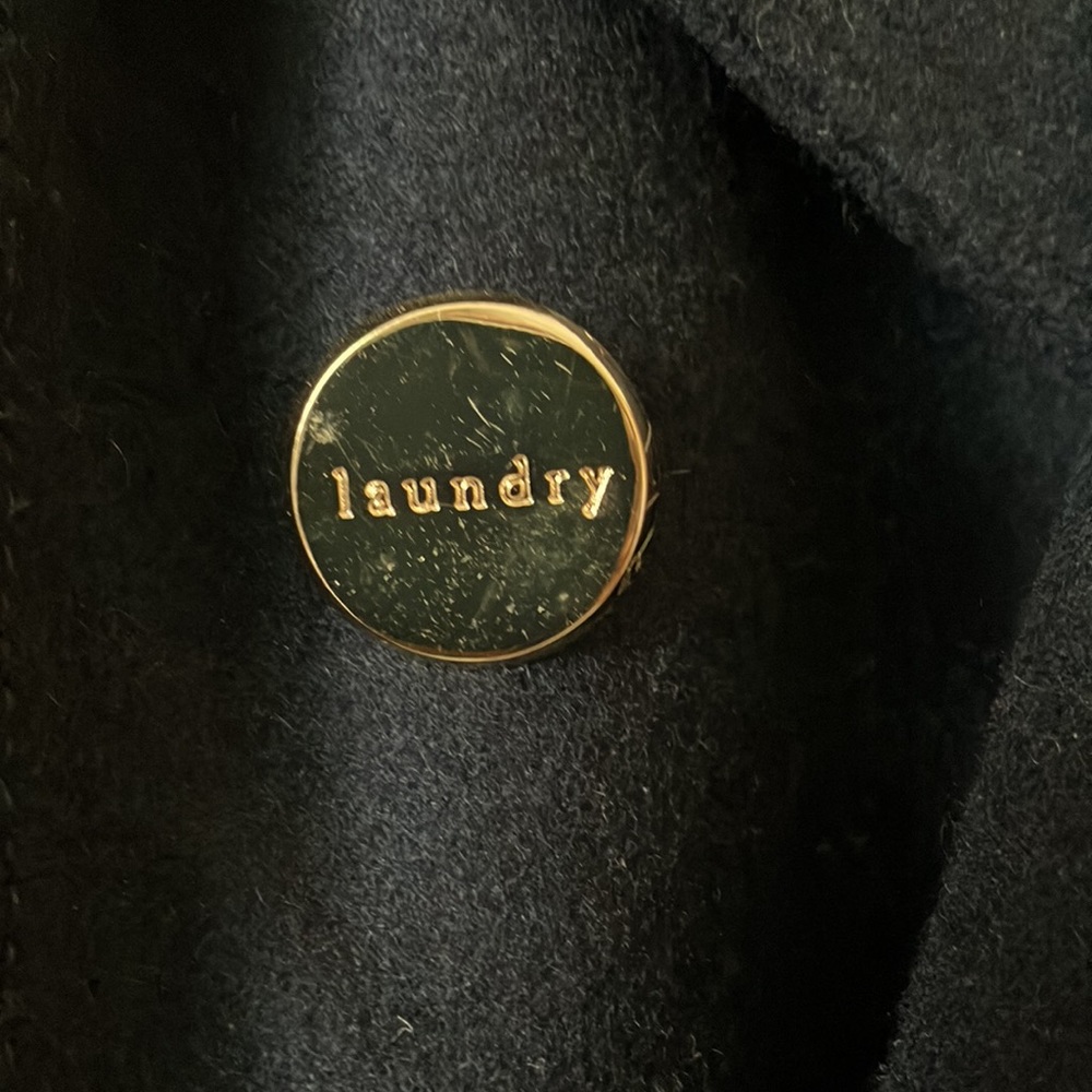 Laundry by Shelli Segal wool coat in dark navy - Picture 4 of 10